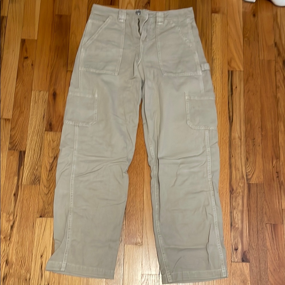 Garage Cream Cargo Pants Relaxed Fit